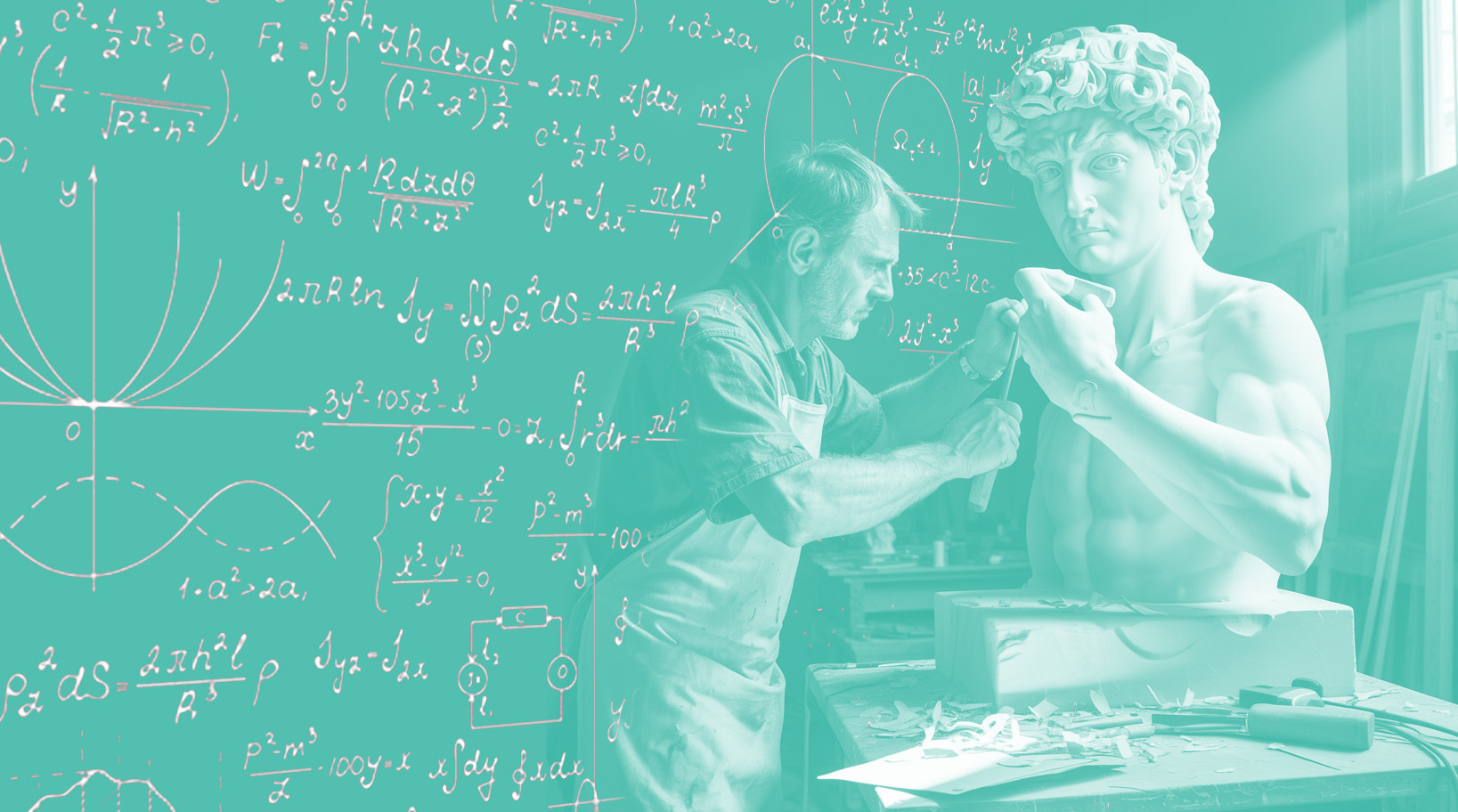 abstract photo of woman reading code